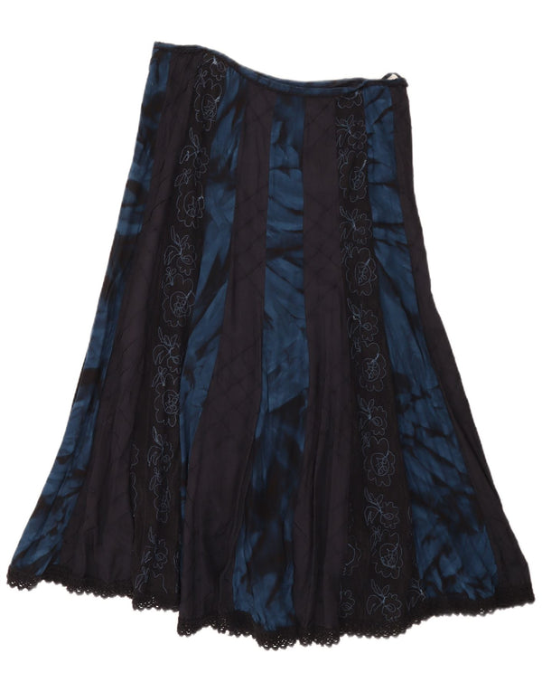 Marks & Spencer Womens Per Una A-Line Skirt UK 12 Medium W32 Blue Floral