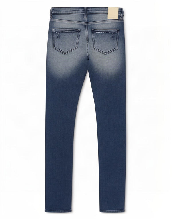 Calvin Klein Womens Low Waist Skinny Jeans W25 L32 Blue Cotton