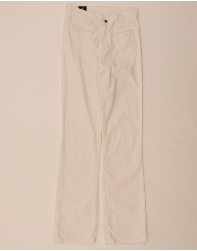 LEE Womens High Waist Casual Trousers W26 L33 White Cotton Vintage Lee and Second-Hand Lee from Messina Hembry 
