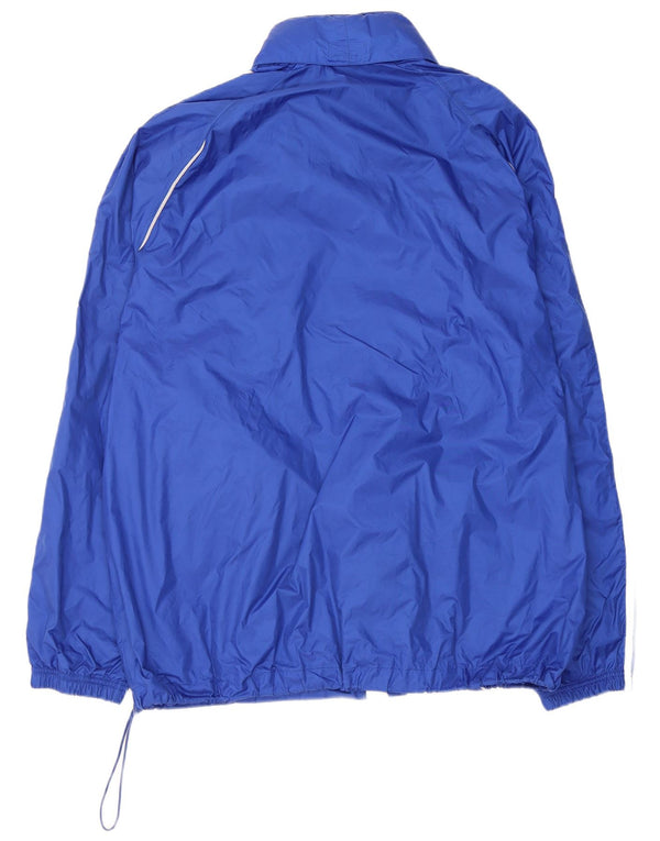 Adidas Mens Hooded Rain Jacket UK 42 XL Blue Polyamide