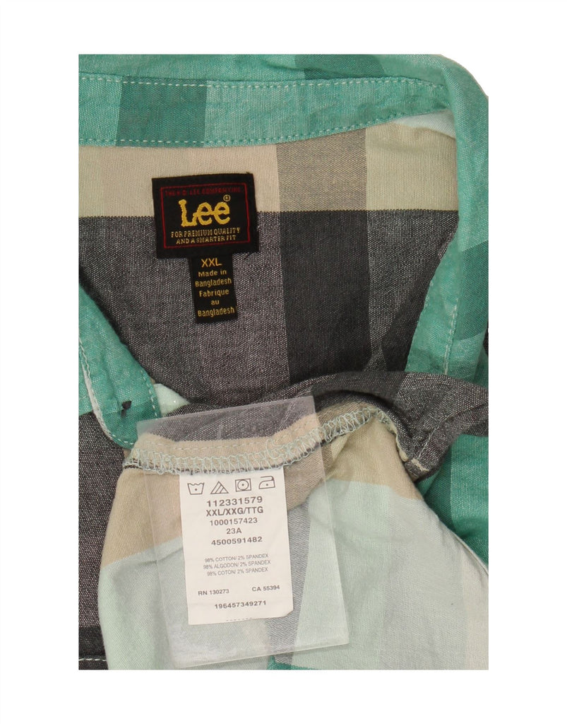 LEE Mens Short Sleeve Shirt 2XL Multicoloured Check Cotton Vintage Lee and Second-Hand Lee from Messina Hembry 