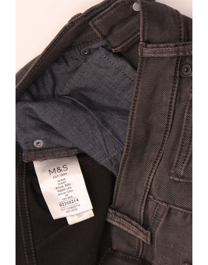 Marks & Spencer Womens Slim Jeans W32 L33 Grey Cotton
