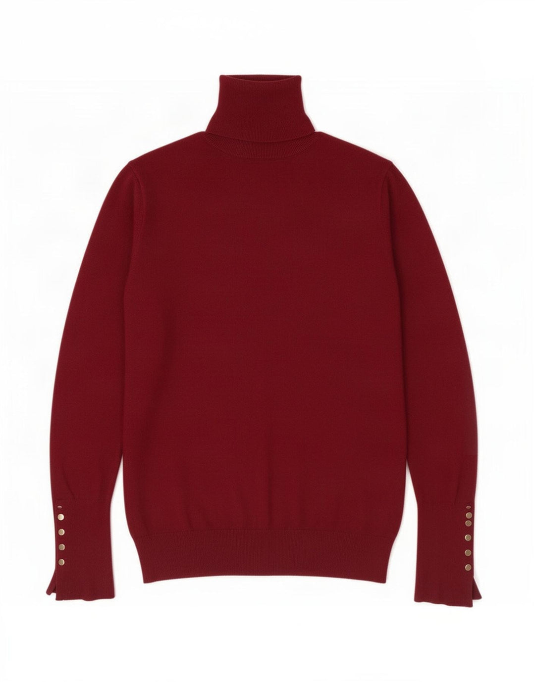 Zara Womens Roll Neck Jumper Sweater UK 12 Medium Burgundy
