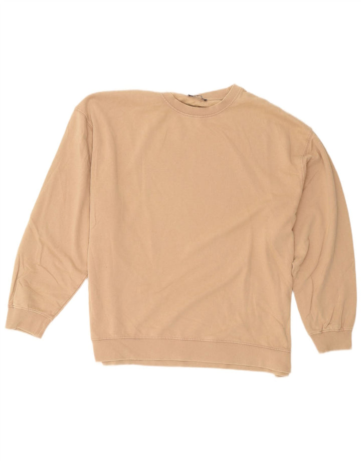 Zara Womens Oversized Sweatshirt Jumper UK 14 Large Beige