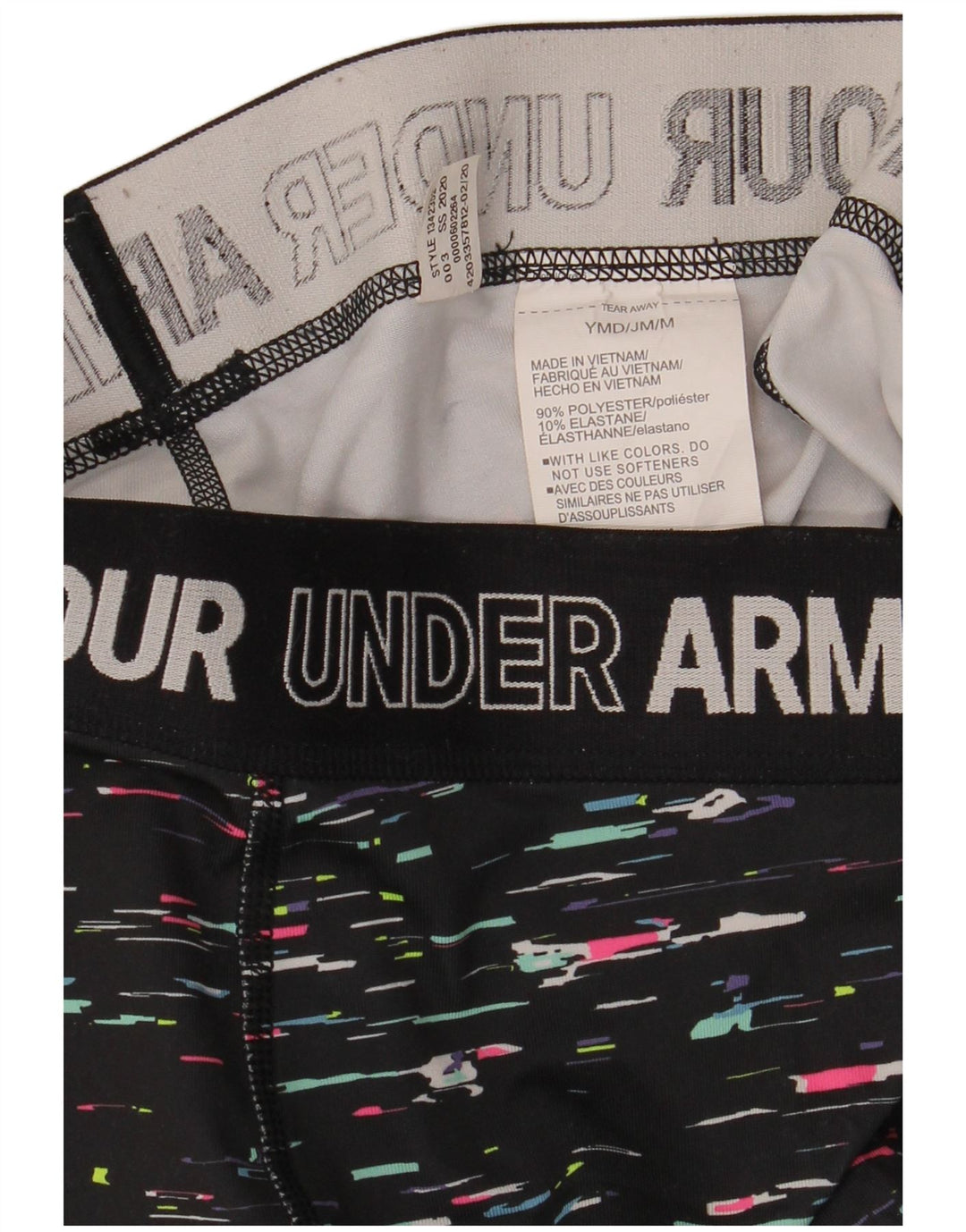 Under Armour Girls Tracksuit Trousers 9-10 Years Medium Black Flecked