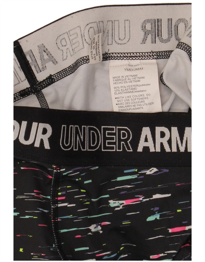 Under Armour Girls Tracksuit Trousers 9-10 Years Medium Black Flecked