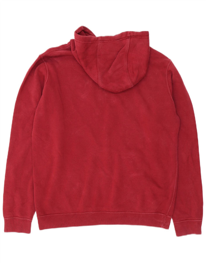 Nike Mens Hoodie Jumper Medium Burgundy Cotton