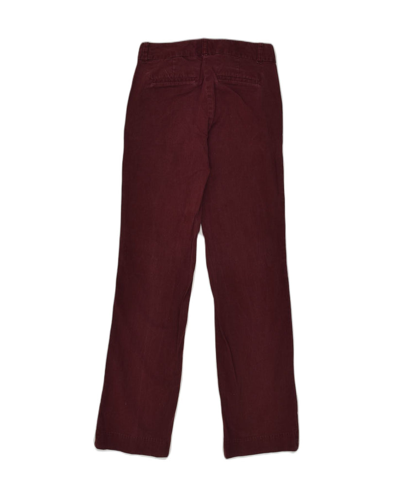 J. CREW Womens City Fit Straight Chino Trousers US 00 2XS W26 L31 Burgundy | Vintage J. Crew | Thrift | Second-Hand J. Crew | Used Clothing | Messina Hembry 