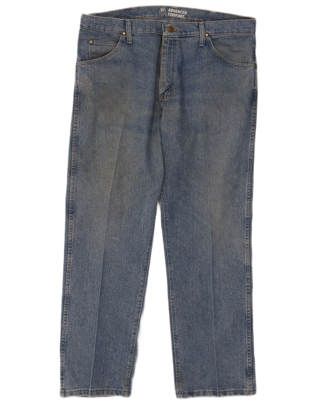 Wrangler Mens Straight Jeans W36 L30 Blue Cotton