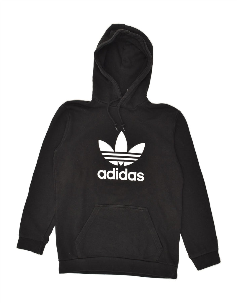 ADIDAS Mens Graphic Hoodie Jumper Small Black Cotton | Vintage Adidas | Thrift | Second-Hand Adidas | Used Clothing | Messina Hembry 