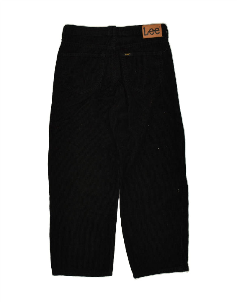 LEE Womens Straight Corduroy Trousers W26 L25 Black Cotton Vintage Lee and Second-Hand Lee from Messina Hembry 