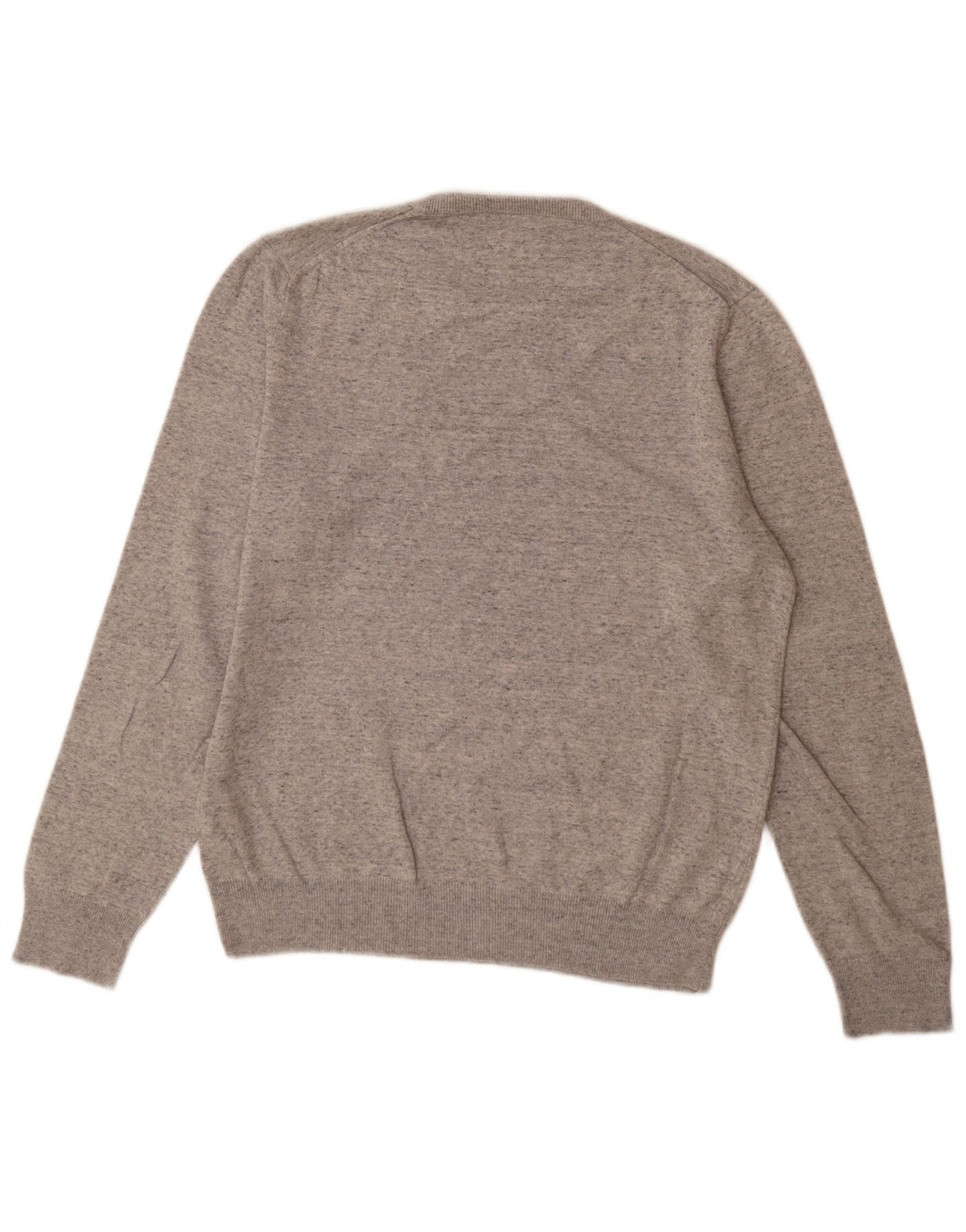 Marks & Spencer Mens Crew Neck Jumper Sweater Large Grey Flecked Cotton