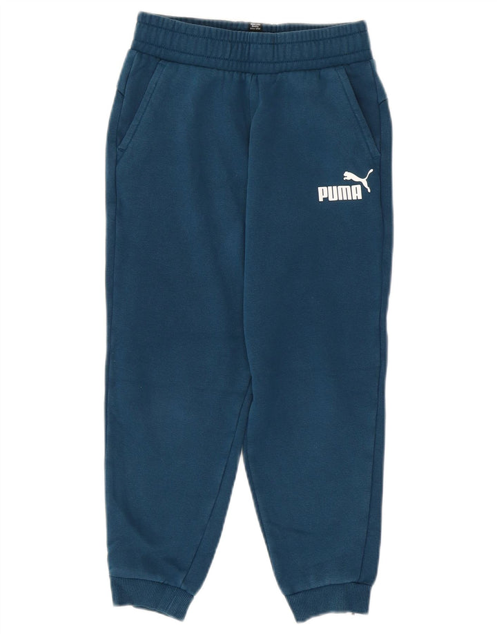 Puma Boys Tracksuit Trousers Joggers 9-10 Years Blue