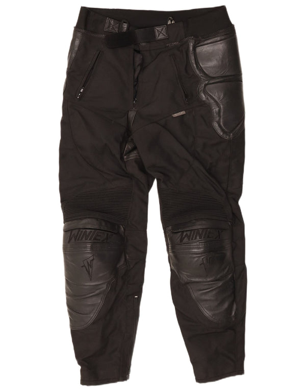 WINTEX Mens Tapered Moto Racer Trousers W32 L27 Black Polyamide