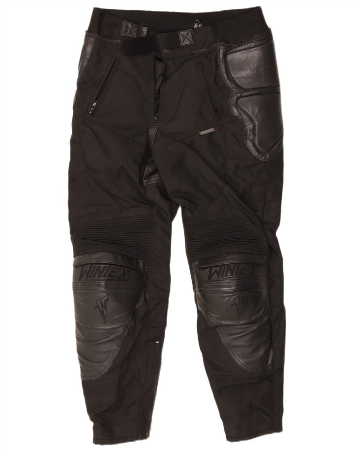 WINTEX Mens Tapered Moto Racer Trousers W32 L27 Black Polyamide