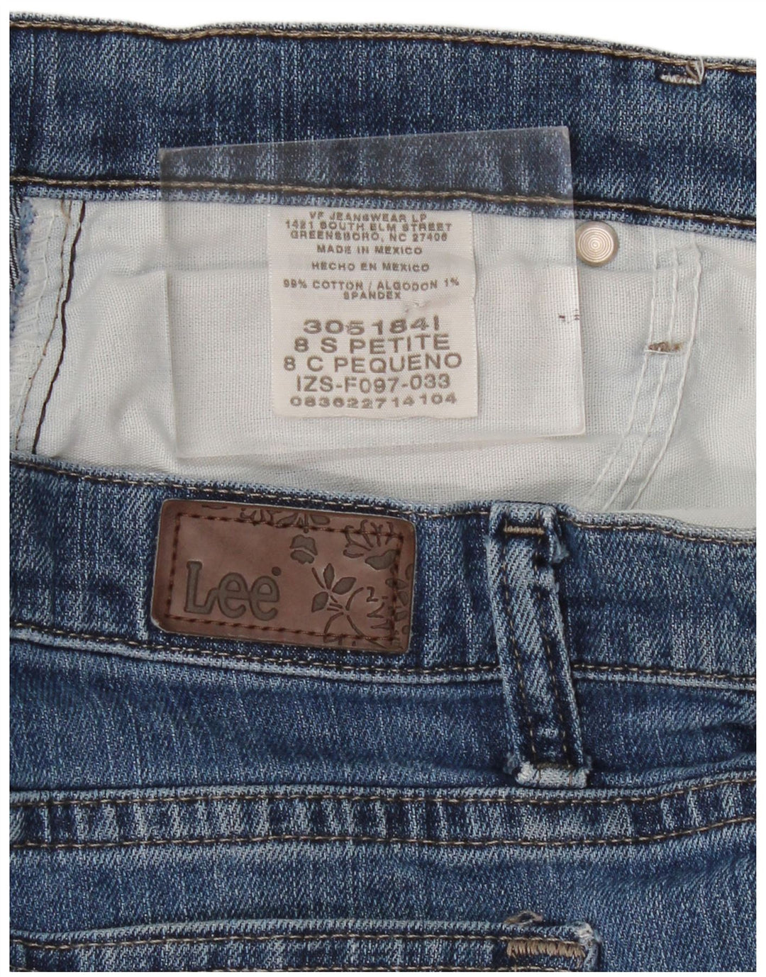 LEE Womens Petite Relaxed Fit Straight Jeans US 8 Medium W30 L27 Blue