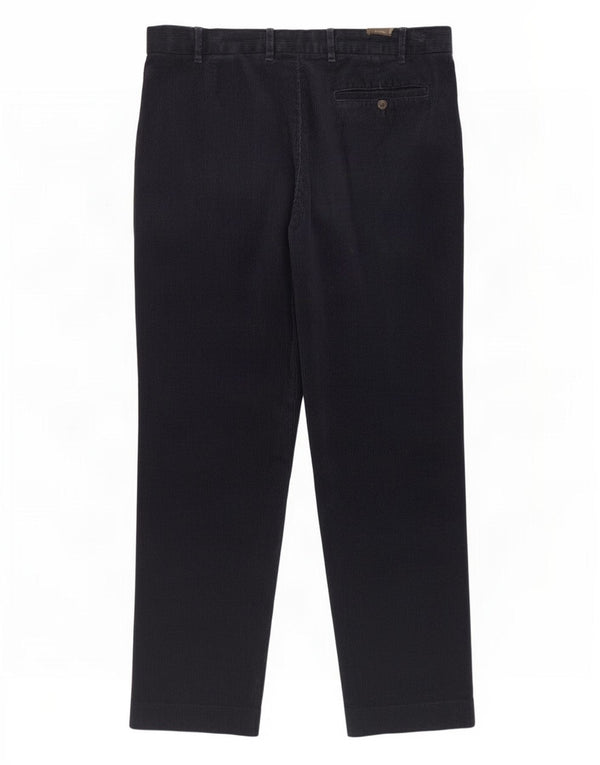 Marks & Spencer Womens Regular Fit Corduroy Trousers W38 L31 Navy Blue