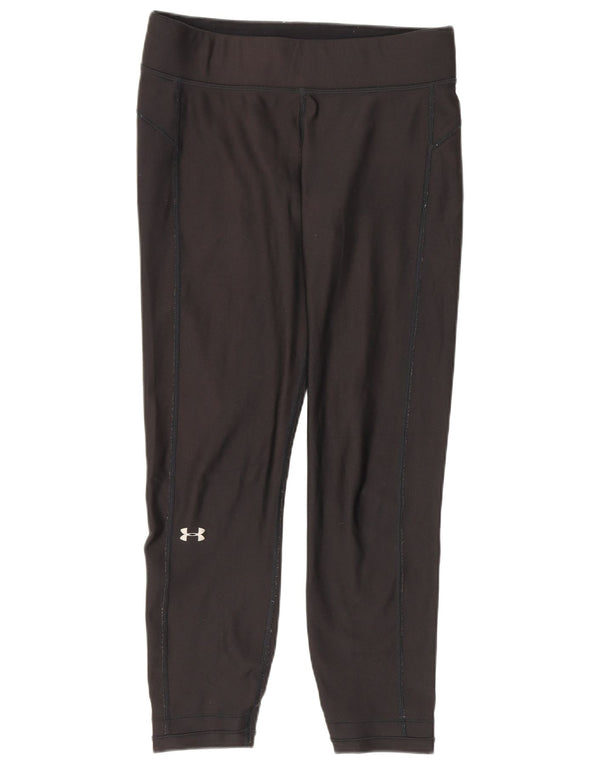 Under Armour Womens Heat Gear Capri Leggings UK 12 Medium Black