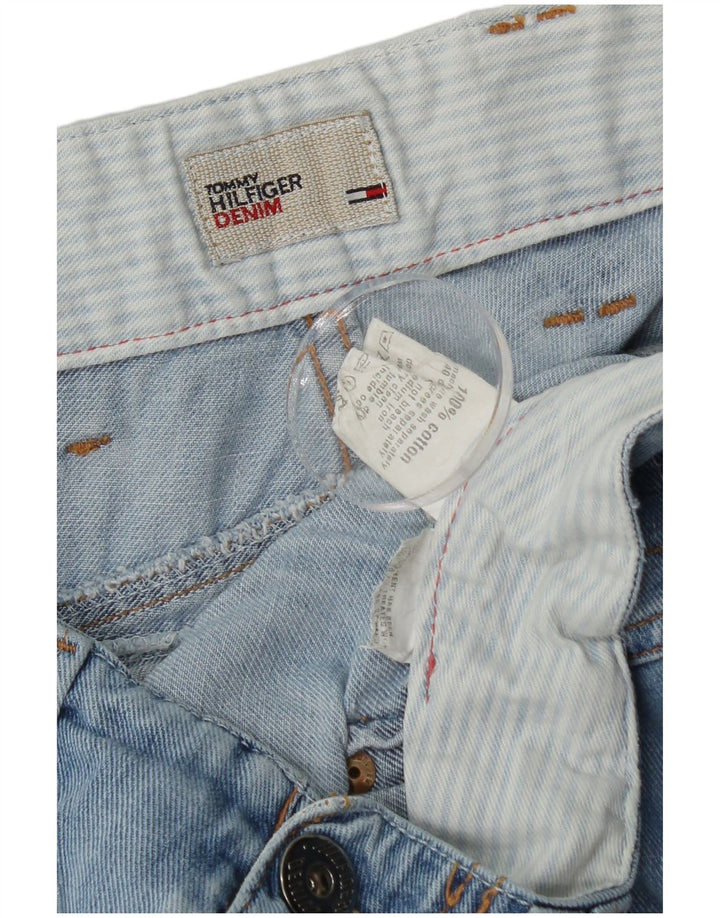 Tommy Hilfiger Womens Distressed Straight Jeans W32 L30 Blue Cotton