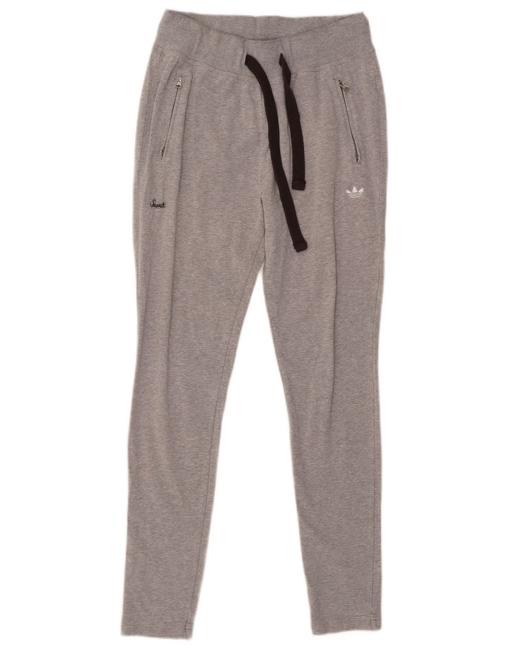 Adidas Womens Tracksuit Trousers UK 10 Small Grey Flecked