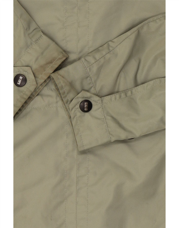 KHUJO Womens Hooded Utility Jacket UK 14 Medium Green Polyester