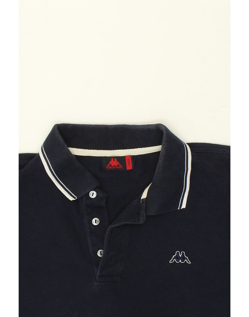 KAPPA Mens Polo Shirt Large Navy Blue Cotton | Vintage Kappa | Thrift | Second-Hand Kappa | Used Clothing | Messina Hembry 