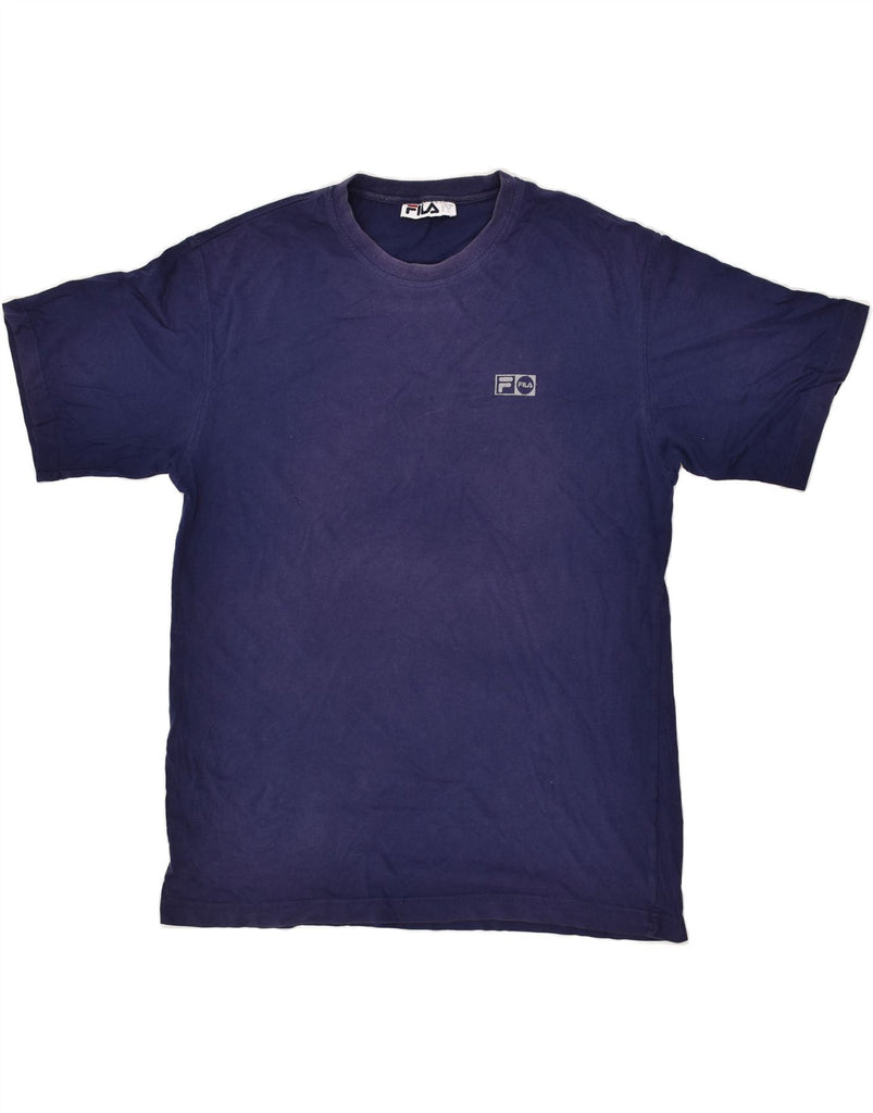 FILA Mens T-Shirt Top IT 52/54 Large Navy Blue Cotton | Vintage Fila | Thrift | Second-Hand Fila | Used Clothing | Messina Hembry 