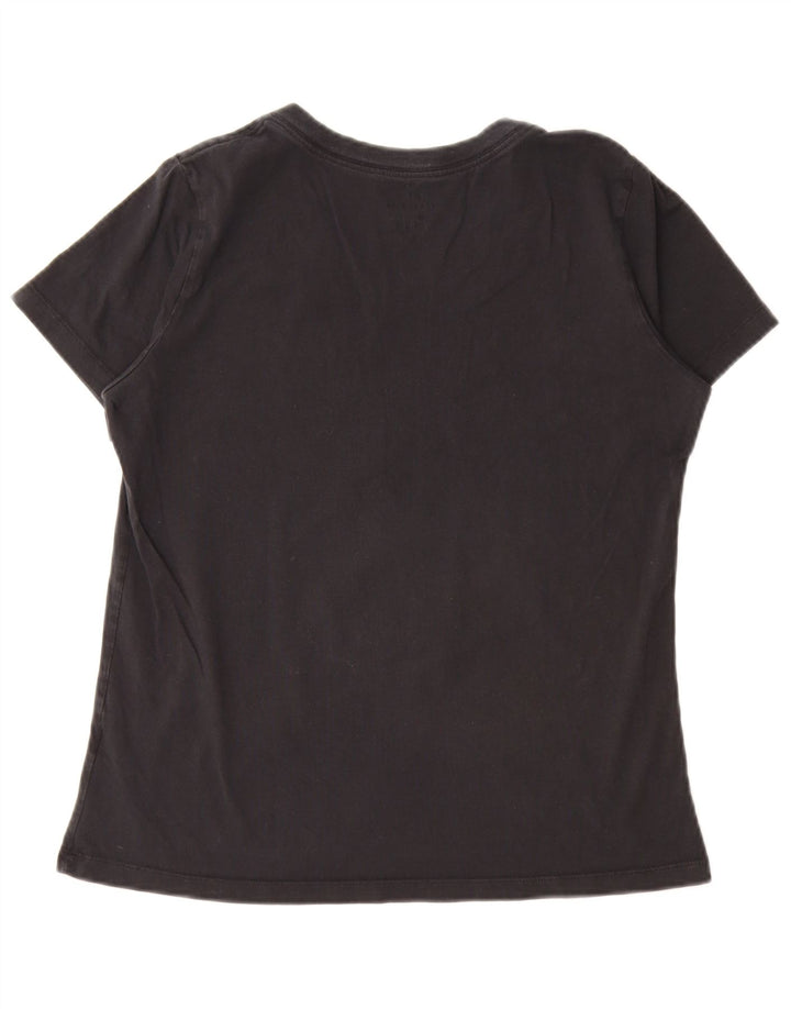 Nike Womens T-Shirt Top UK 14 Medium Black Cotton