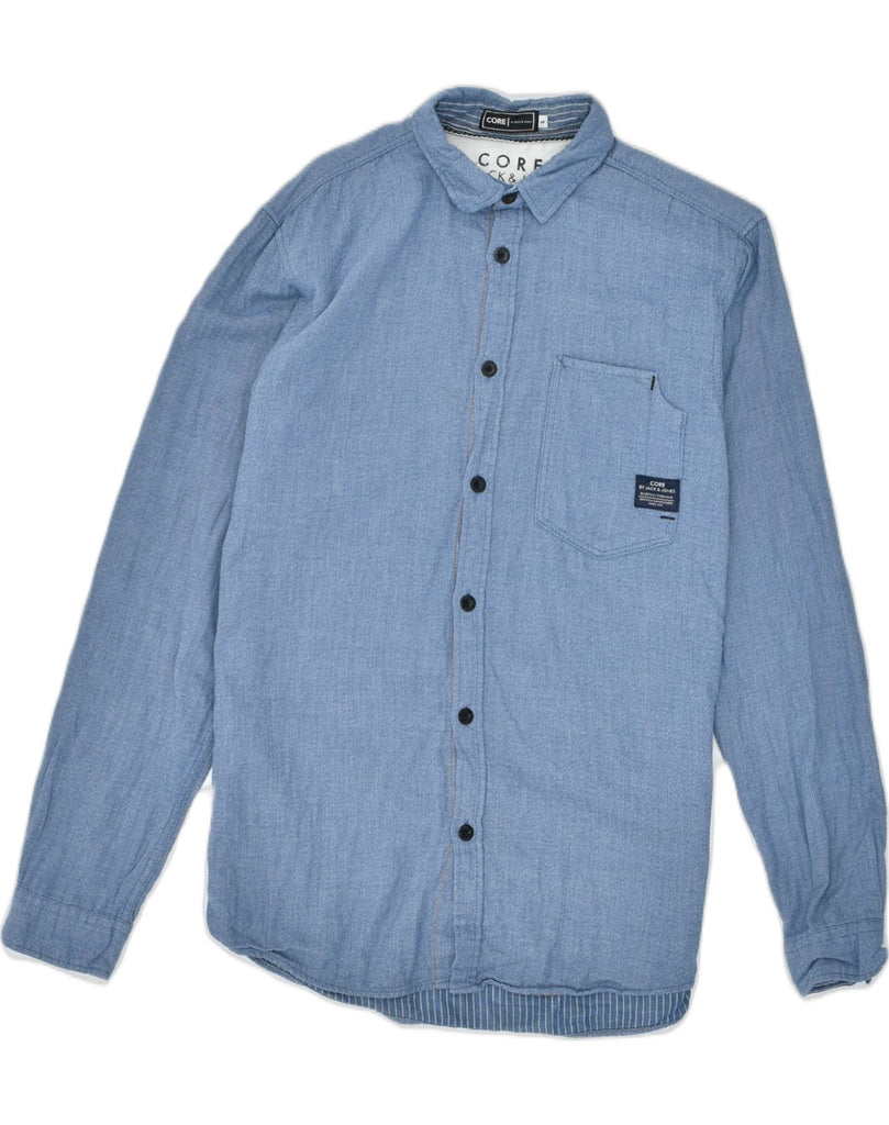 JACK & JONES Mens Shirt Small Blue Cotton | Vintage | Thrift | Second-Hand | Used Clothing | Messina Hembry 