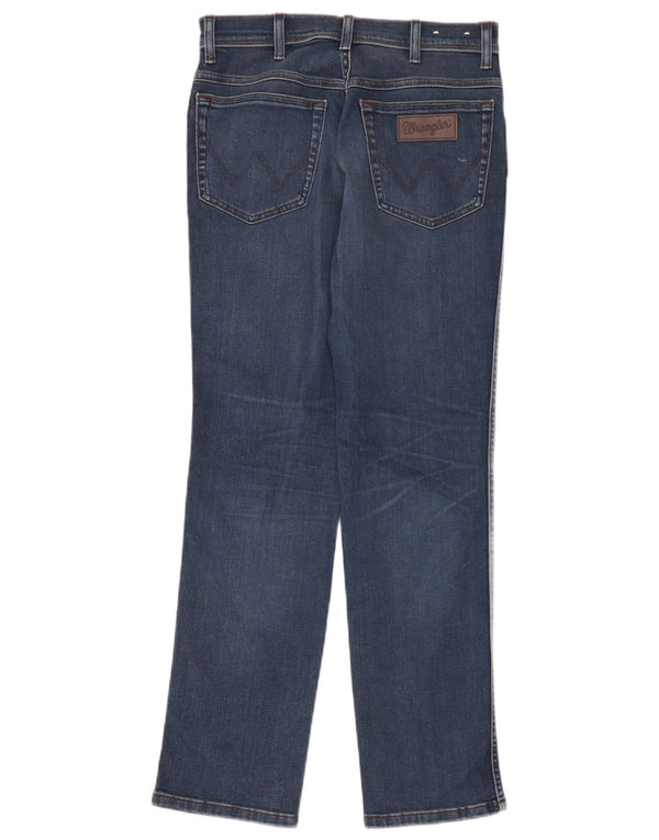 Wrangler Mens Texas Slim Jeans W30 L30 Navy Blue Cotton