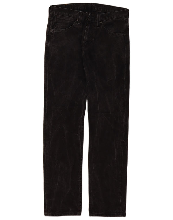 Levi's Mens 504 Straight Jeans W30 L32 Black Cotton