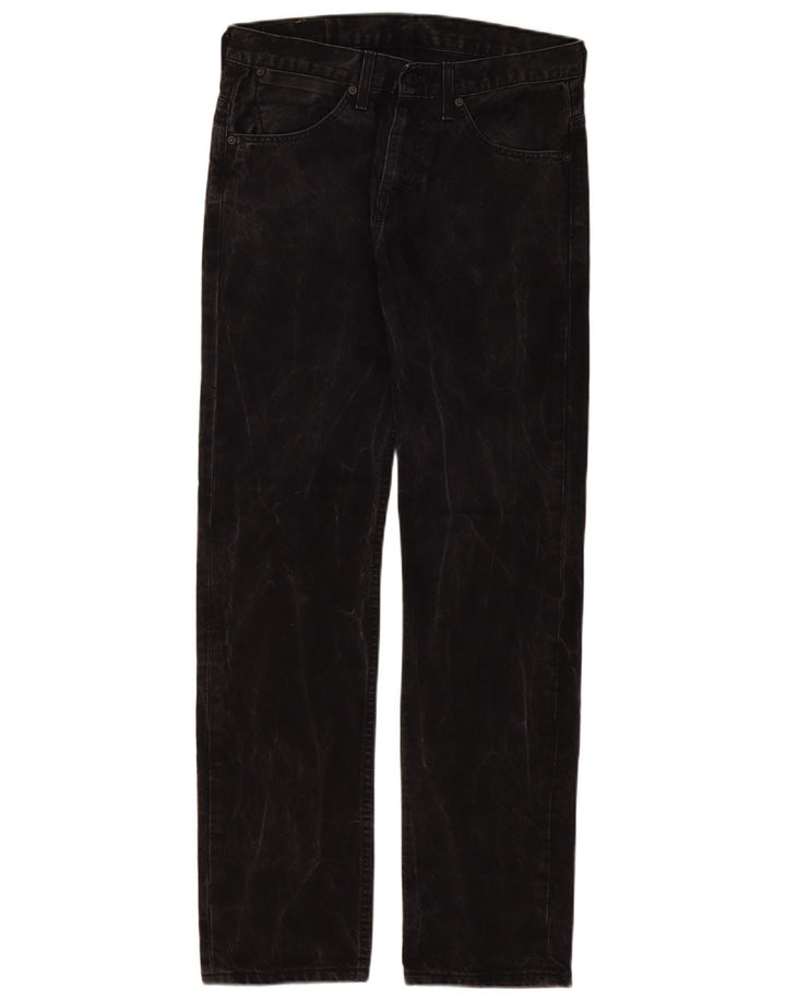 Levi's Mens 504 Straight Jeans W30 L32 Black Cotton