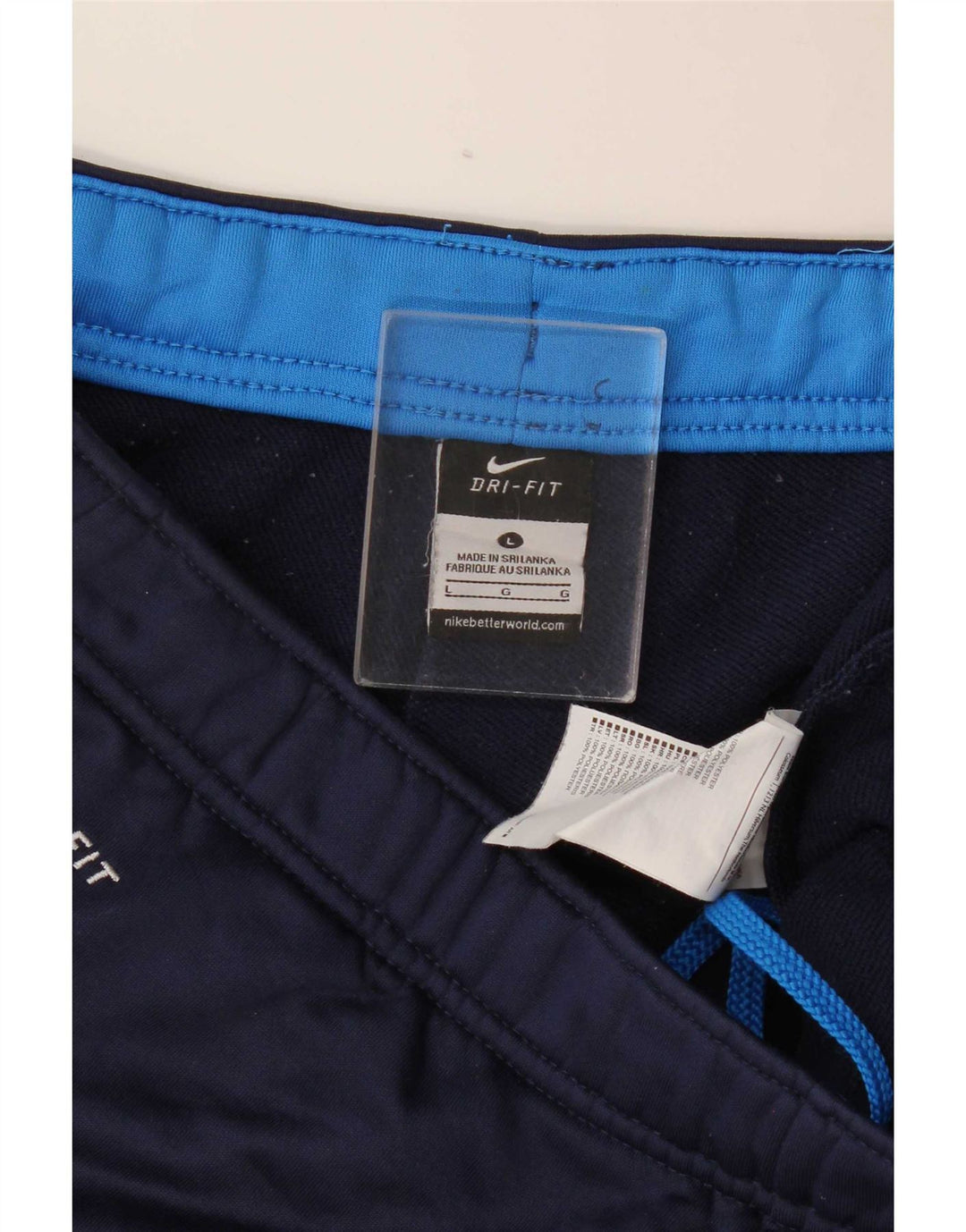 Nike Mens Dri Fit Tracksuit Trousers Large Navy Blue Polyester