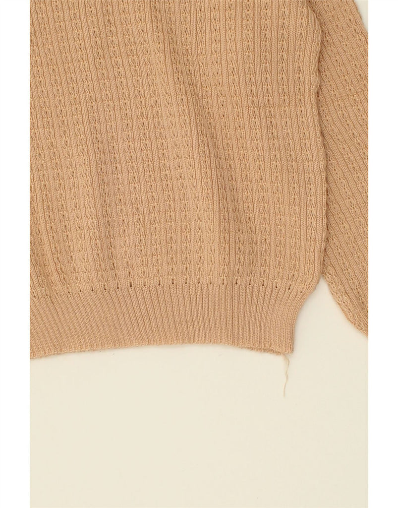 VINTAGE Womens Roll Neck Jumper Sweater UK 10 Small Beige | Vintage Vintage | Thrift | Second-Hand Vintage | Used Clothing | Messina Hembry 