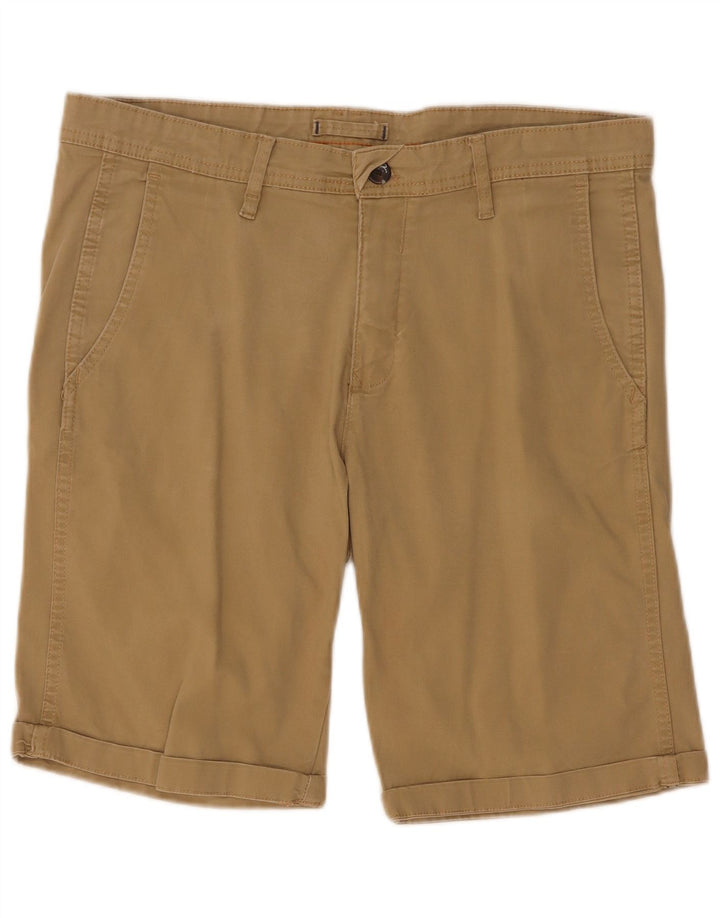 Zara Mens Chino Shorts EU 40 Medium W31 Beige Cotton