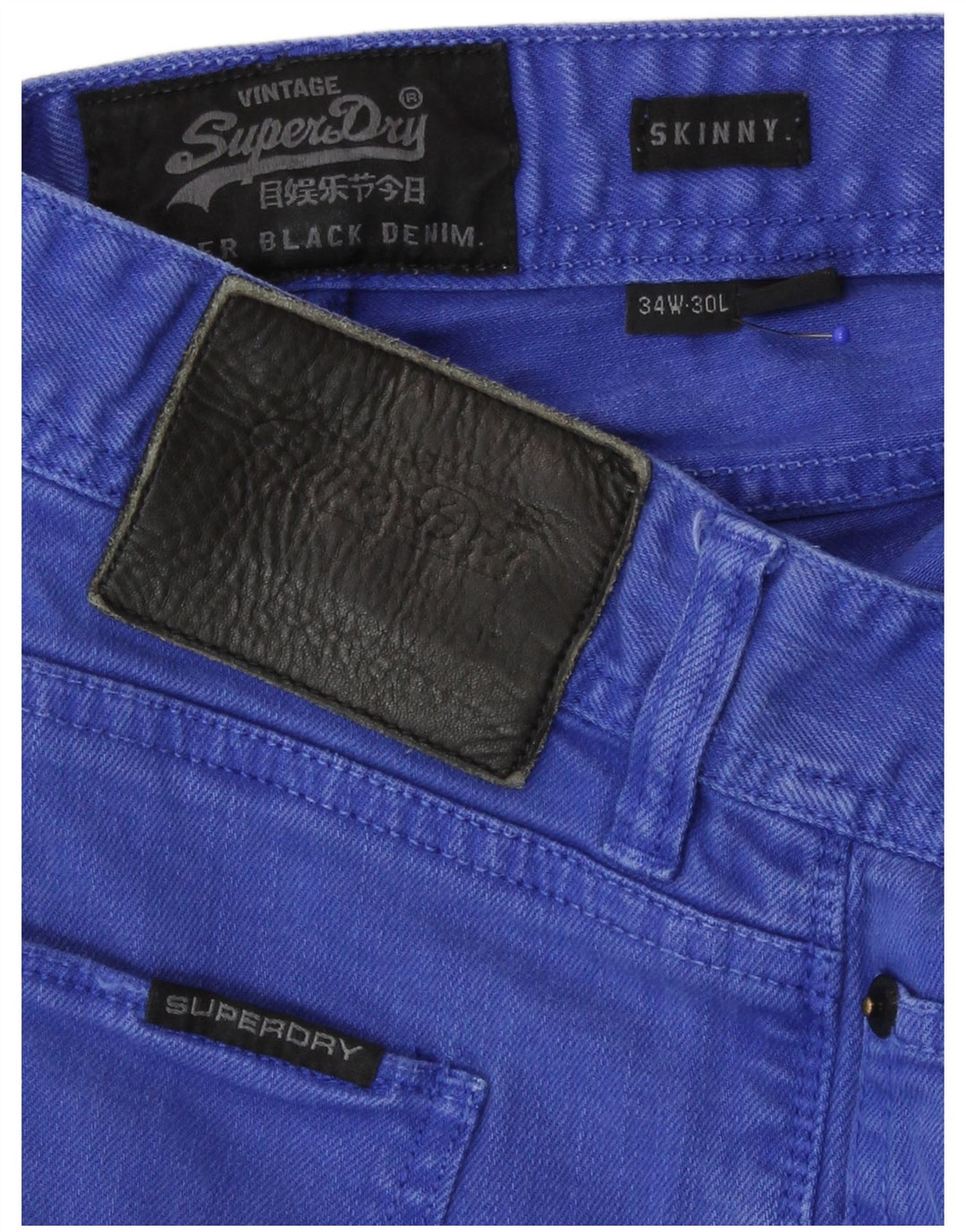 Superdry Mens Skinny Jeans W34 L30 Blue