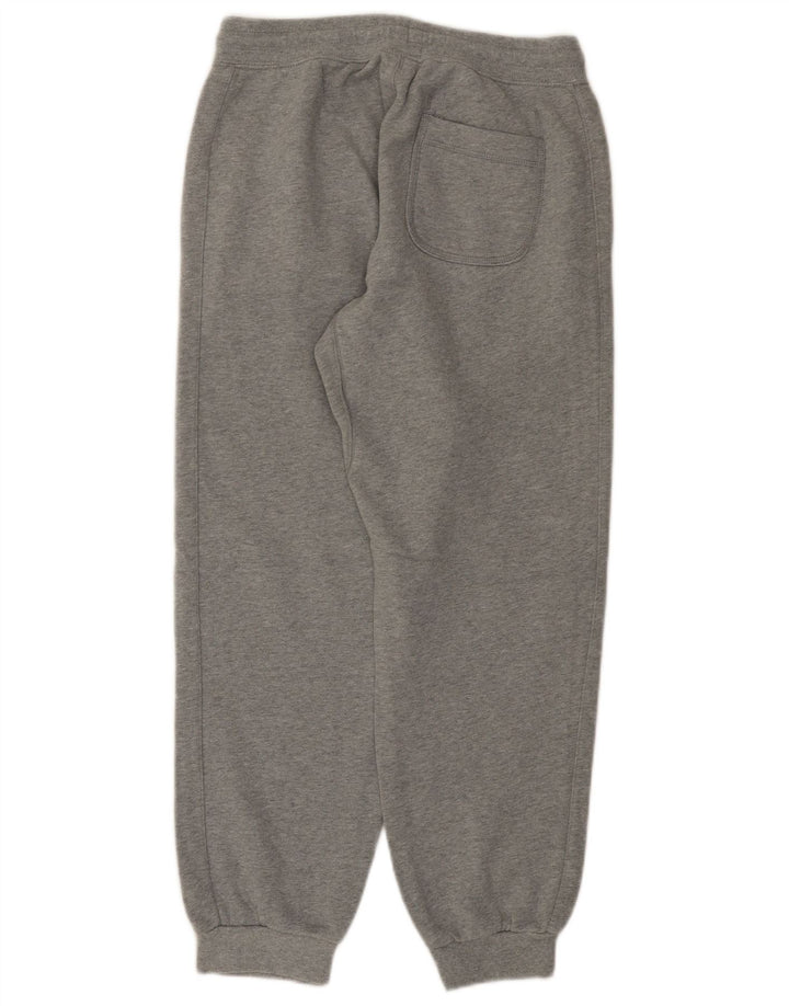 NIKE Womens Graphic Tracksuit Trousers Joggers UK 14 Medium Grey Cotton