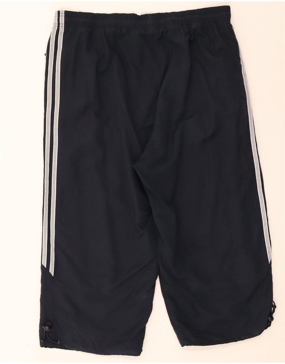 Adidas Mens Capri Tracksuit Trousers Large Navy Blue Polyester