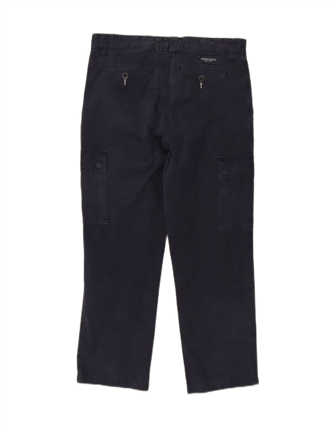 NORTH SAILS Mens Straight Cargo Trousers W33 L27 Navy Blue Cotton Vintage North Sails and Second-Hand North Sails from Messina Hembry 