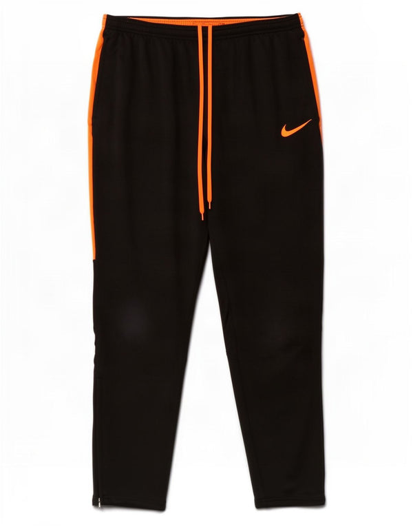Nike Mens Dri Fit Tracksuit Trousers Large Black Colourblock Polyester