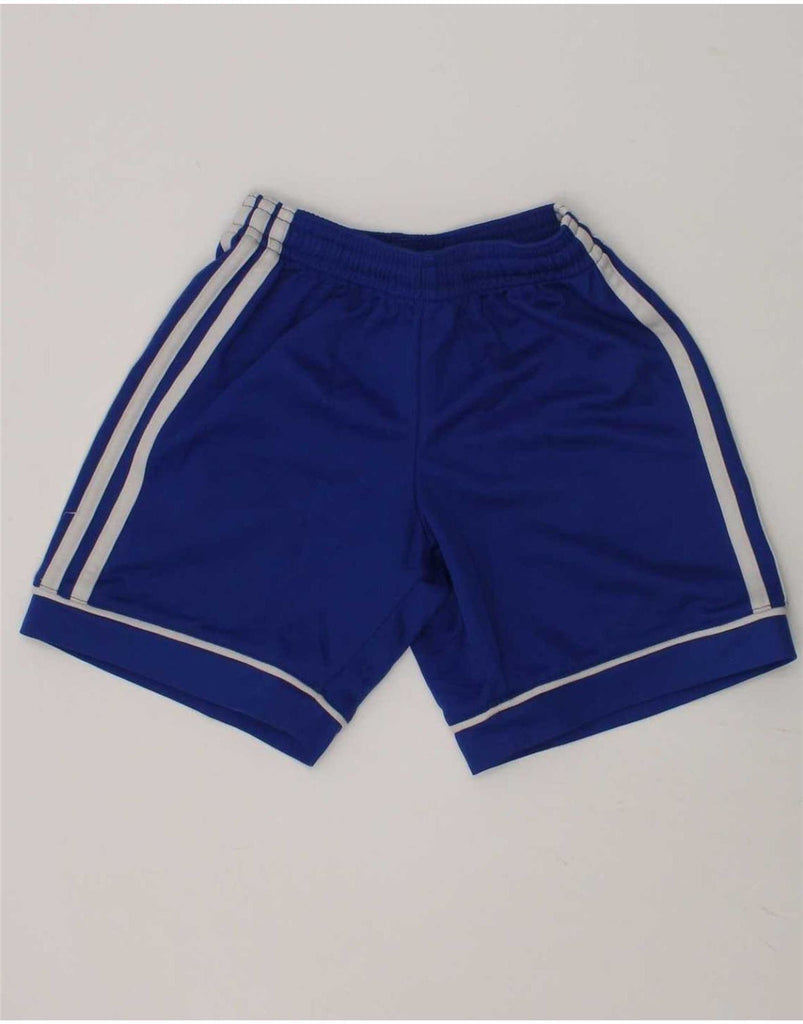 ADIDAS Boys Climalite Sport Shorts 5-6 Years Blue Polyester Vintage Adidas and Second-Hand Adidas from Messina Hembry 