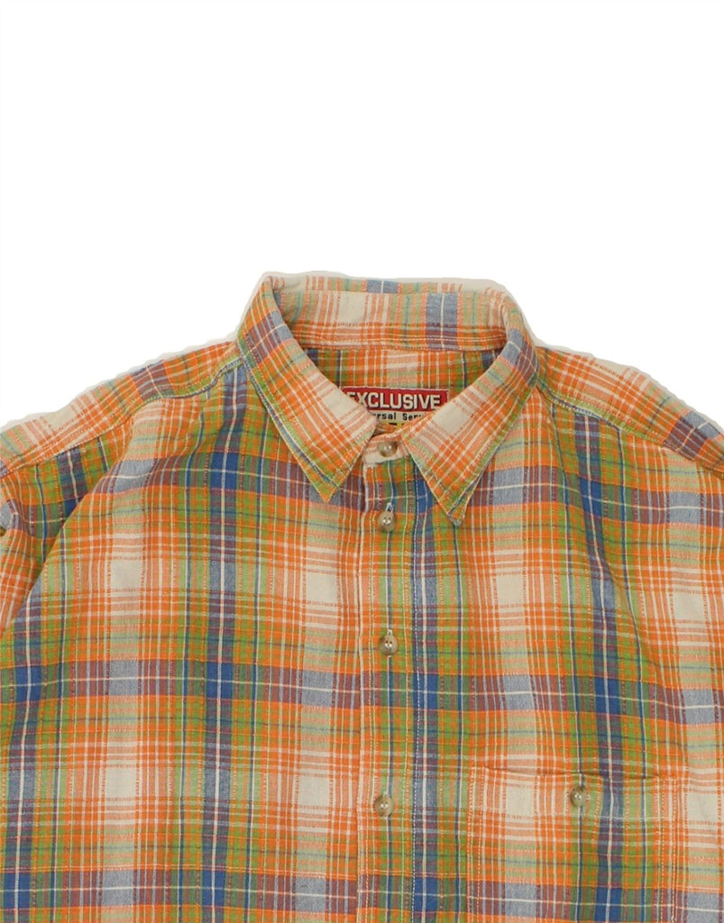 VINTAGE Mens Shirt XL Multicoloured Check Cotton | Vintage Vintage | Thrift | Second-Hand Vintage | Used Clothing | Messina Hembry 