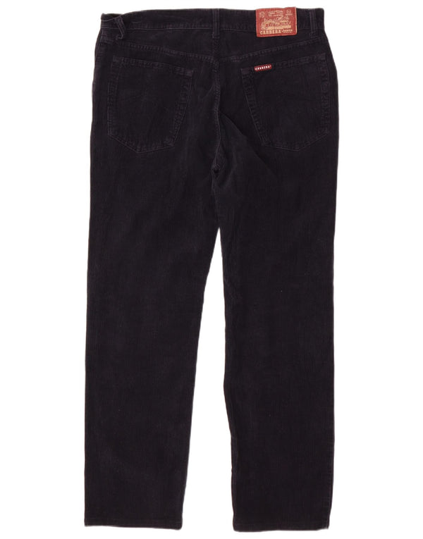 Carrera Mens Straight Corduroy Trousers IT 50 Large W34 L28 Navy Blue