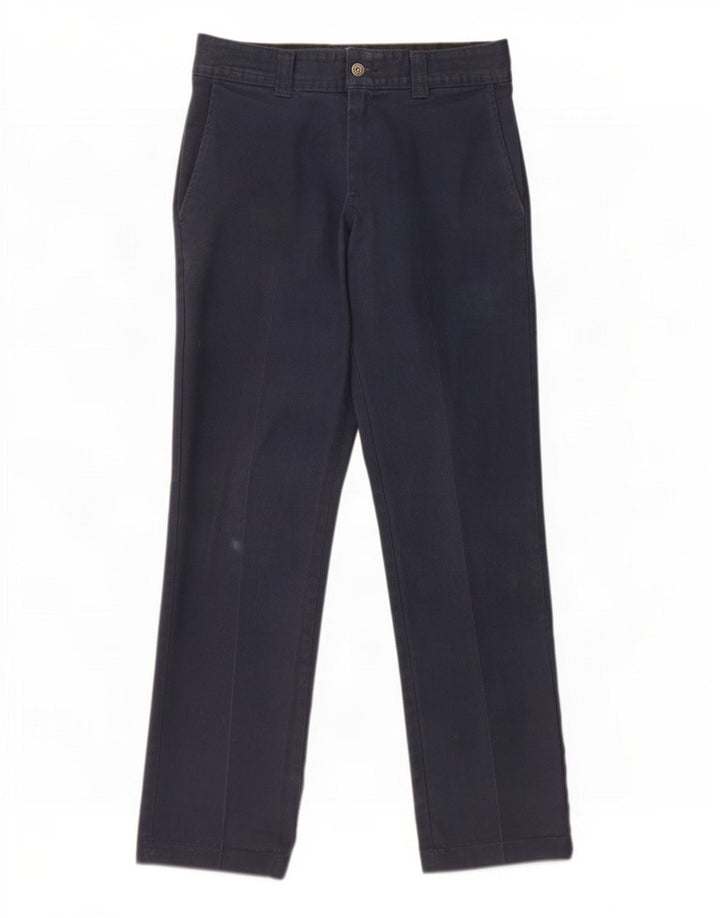 Dickies Mens Straight Chino Trousers W30 L32 Navy Blue Polyester