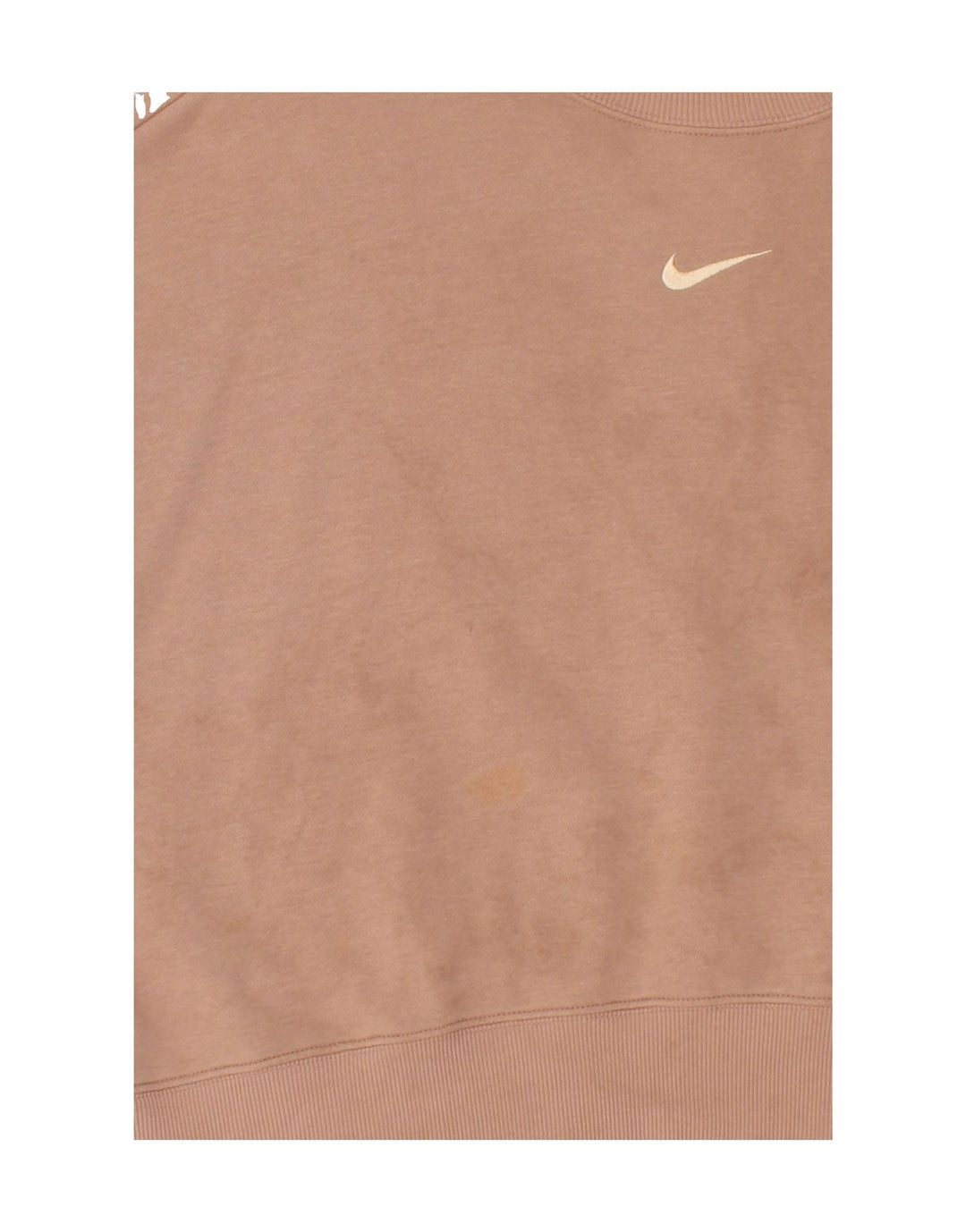 NIKE Womens Oversized Crop Sweatshirt Jumper UK 16 Large Pink Cotton