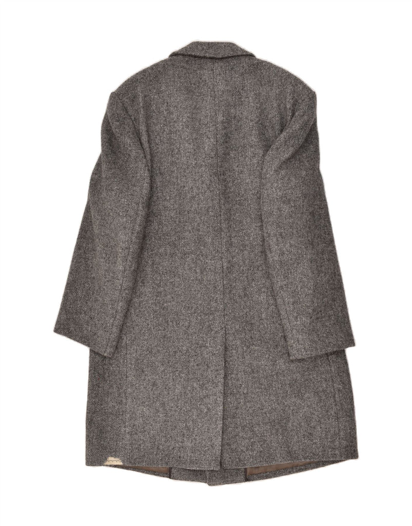 HARRIS TWEED Mens Overcoat UK 40 Large Grey New Wool | Vintage Harris Tweed | Thrift | Second-Hand Harris Tweed | Used Clothing | Messina Hembry 