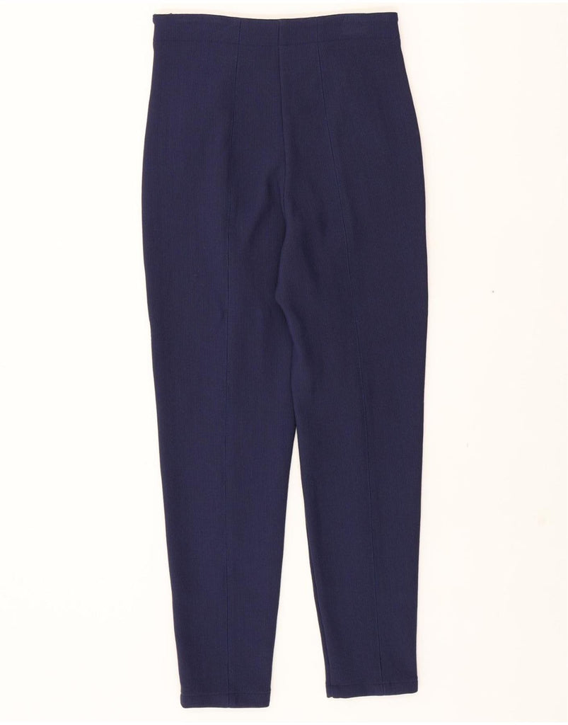 ROCCOBAROCCO Womens Skinny Cropped Trousers IT 46 Large W32 L26 Navy Blue Vintage Roccobarocco and Second-Hand Roccobarocco from Messina Hembry 
