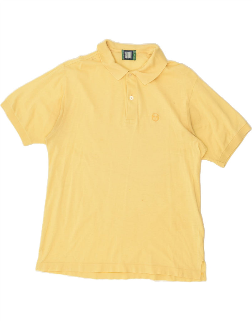 SERGIO TACCHINI Mens Polo Shirt Medium Yellow | Vintage Sergio Tacchini | Thrift | Second-Hand Sergio Tacchini | Used Clothing | Messina Hembry 