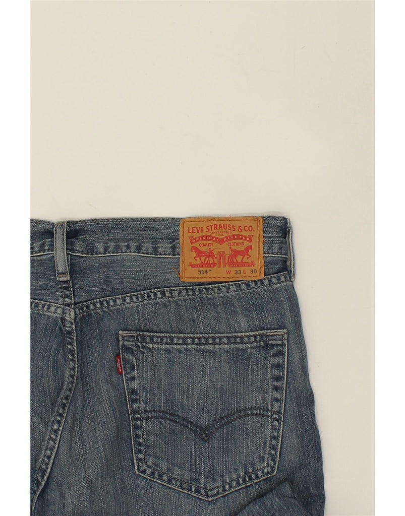 LEVI'S Mens 514 Straight Jeans W33 L30  Blue Cotton | Vintage Levi's | Thrift | Second-Hand Levi's | Used Clothing | Messina Hembry 