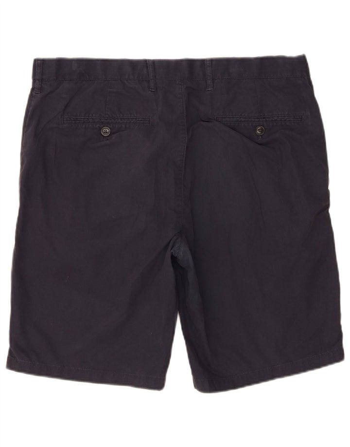 Marks & Spencer Mens Chino Shorts W36 Large  Navy Blue Cotton